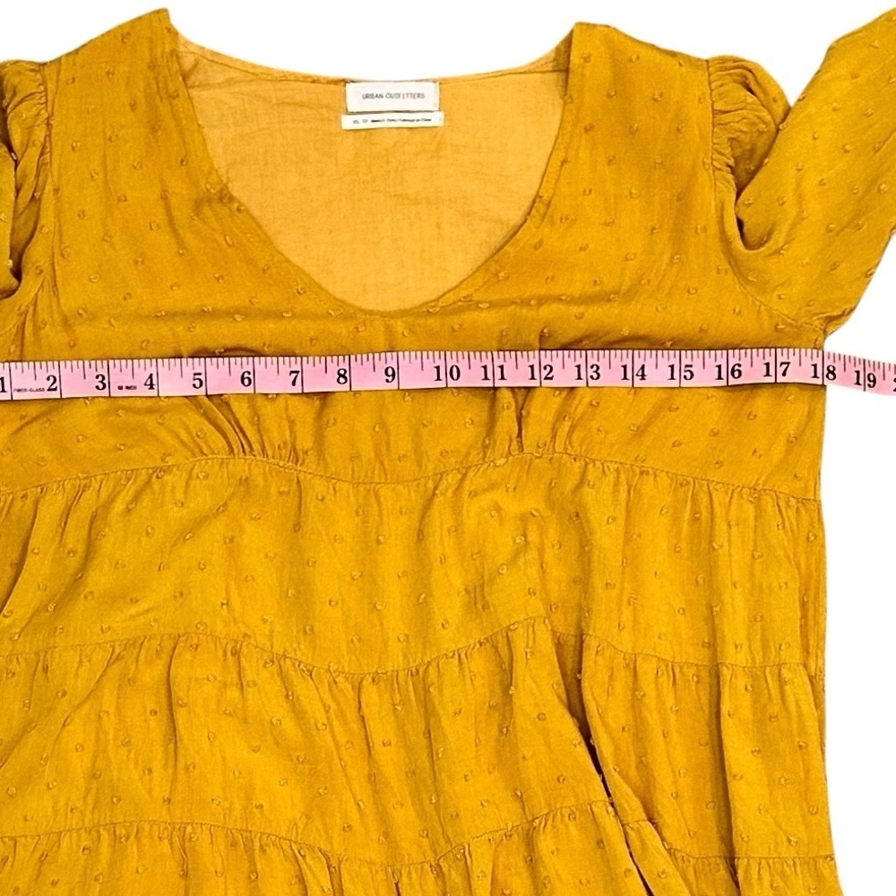 Urban Outfitters Gold Ruffled Tiered Sundress Size XS - Picture 10 of 11